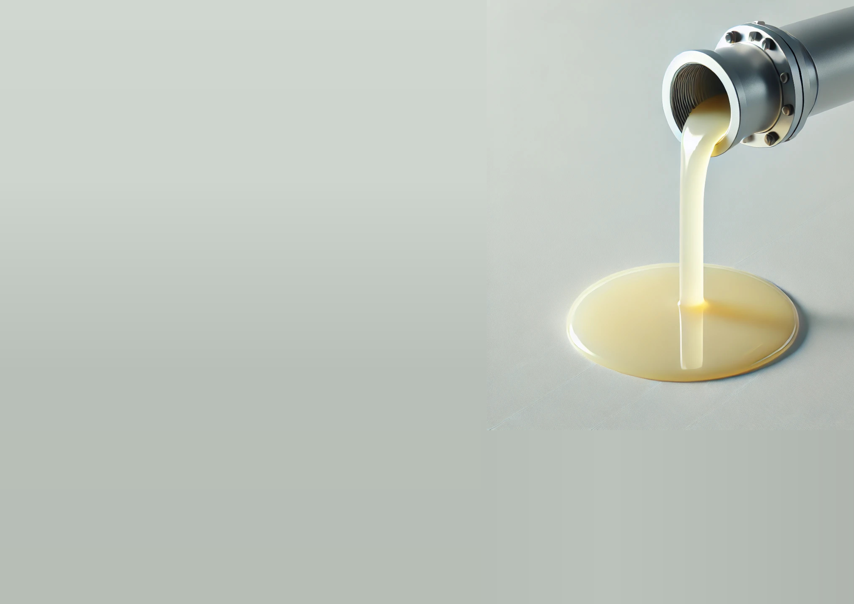 Whey pouring from a pipe